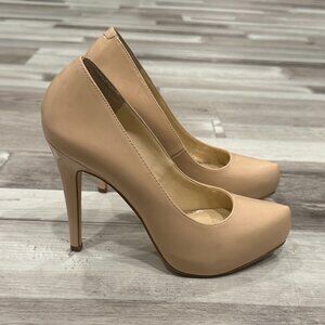 Jessica Simpson Nude Stiletto Heels Size 7, In Excellent Condition